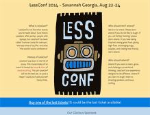 Tablet Screenshot of lessconf.com